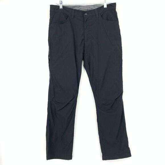 Eddie Bauer Mens Tech Pant Size 34" X 30" Black Straight Leg Outdoor Wear - Picture 1 of 7